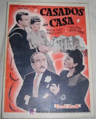 Cinema: EDICIONES BIBLIOTECA FILMS N&ordm; 319, CASADOS SIN CASA