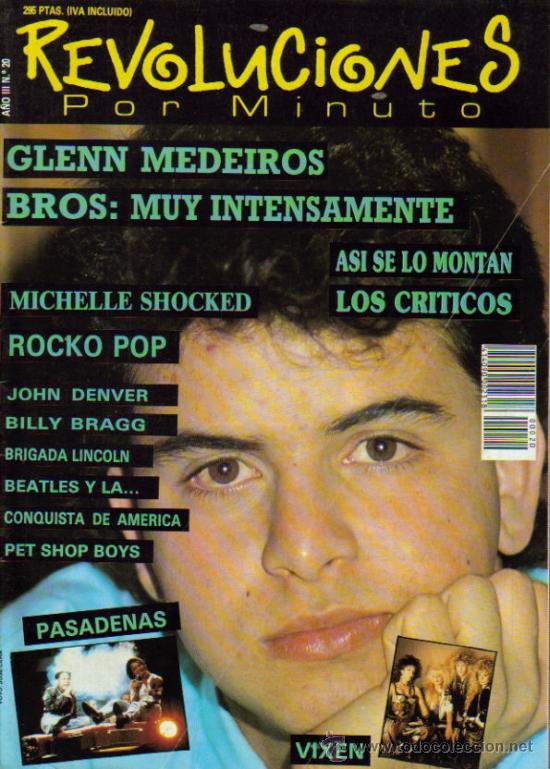 Cinema: MAGAZINE REVOLUCIONES POR MINUTO (GLEN MEDEIROS) 1987 N&ordm;20 SPAIN