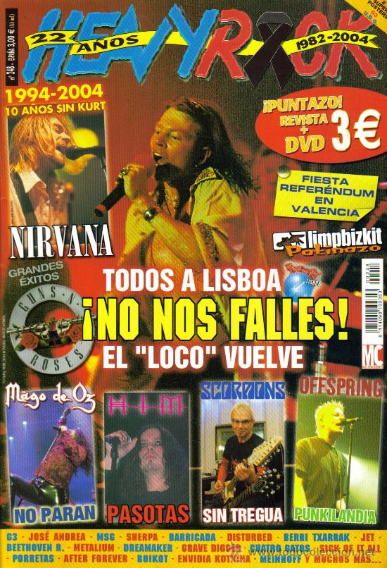 Kino: MAGAZINE HEAVY ROCK 2004 N&ordm;248 (2 SUPER POSTERS G3 + U.D.O.) SPAIN