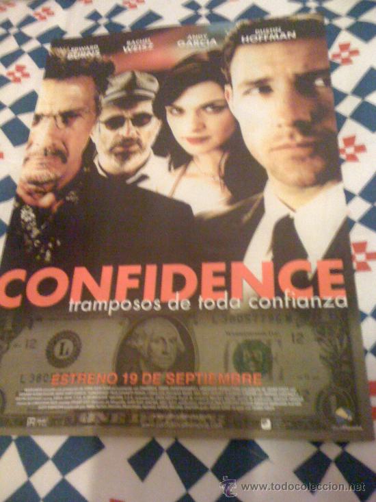 Cine: Confidence,con Dustin Hoffman. Recorte de prensa. - Foto 1