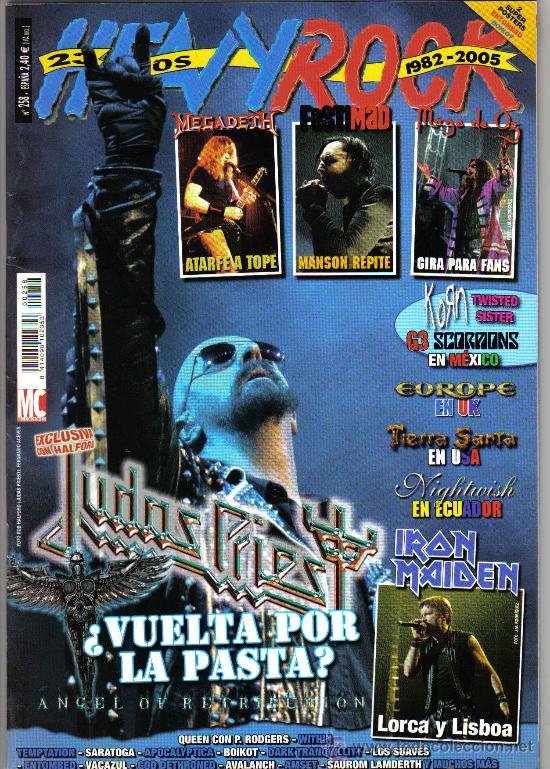 Cinema: MAGAZINE HEAVY ROCK 2005 N&ordm;258 (2 SUPER POSTERS ENTOMBED + BOIKOT) SPAIN