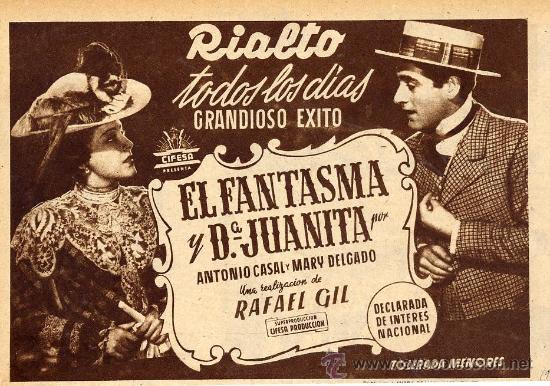 Kino: EL FANTASMA DE DO&Ntilde;A JUANITA 1945 RIALTO  CIFESA RETAL REVISTA