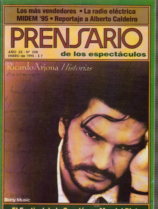 Cin&eacute;ma: MAGAZINE PRENSARIO (RICARDO ARJONA9 1995 N&ordm;258 SPAIN