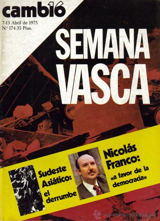 Cinema: MAGAZINE CAMB16 (SEMANA VASCA) 1975 N&ordm;174 SPAIN