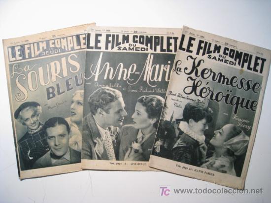 Cine: LE FILM COMPLET DU SAMEDI - LOTE 3 REVISTAS