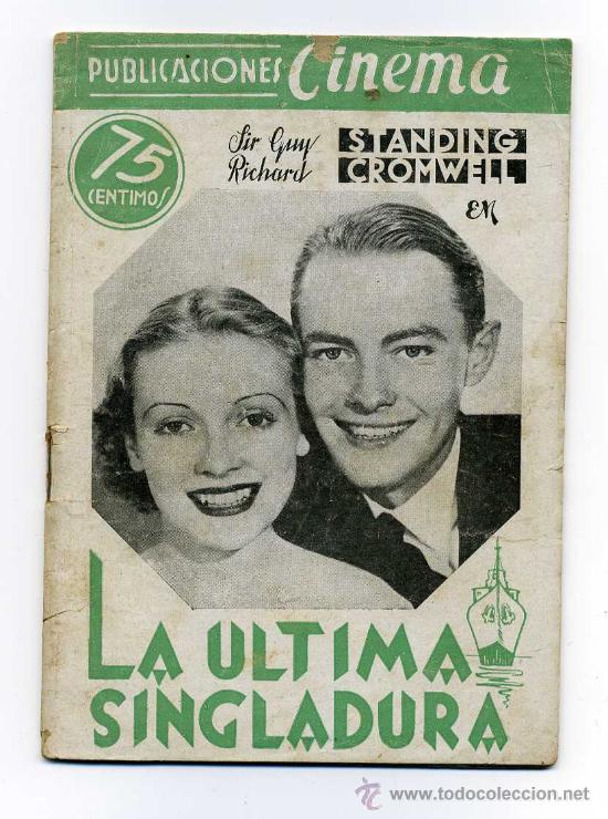 Kino: LA ULTIMA SINGLADURA, con Richard Cromwell.