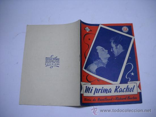 Cinema: MI PRIMA RACHEL.OLIVIA DE HAVILLAND Y RICHARD BURTON. EDIC. BISTAGNE. FOTOGRAFIAS.16X22 16 PP.