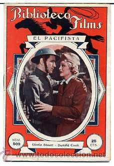 Cinema: EL PACIFISTA, con Gloria Stuart. NOVELILLA.