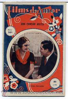 Cinema: UNA CANCION BROTA, con Joseph Schmidt. NOVELILLA, N&ordm; 321.
