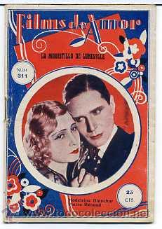 Cinema: LA MODISTILLA DE LUNEVILLE, con Madeleine Blanchar. NOVELILLA, N&ordm; 311.