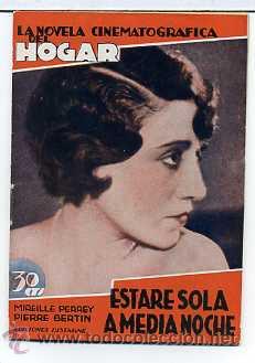 Cinema: ESTARE SOLA A MEDIANOCHE, con Pierre Bertin. NOVELILLA, N&ordm; 85.