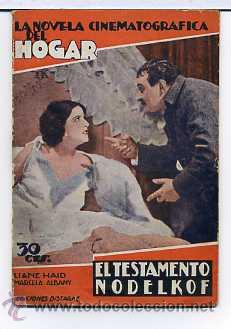 Cinema: EL TESTAMENTO NODELKOF, con Liane Haid. NOVELILLA, N&ordm; 61.