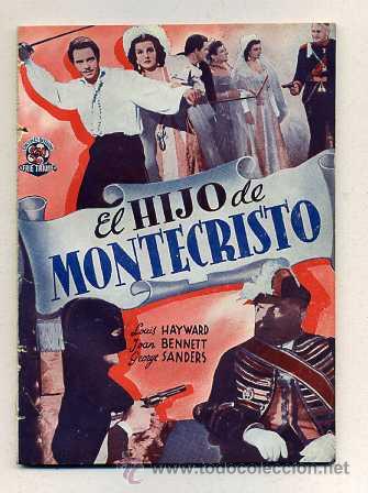 Cinema: EL HIJO DE MONTECRISTO, con George Sanders. NOVELILLA, N&ordm; S/N.