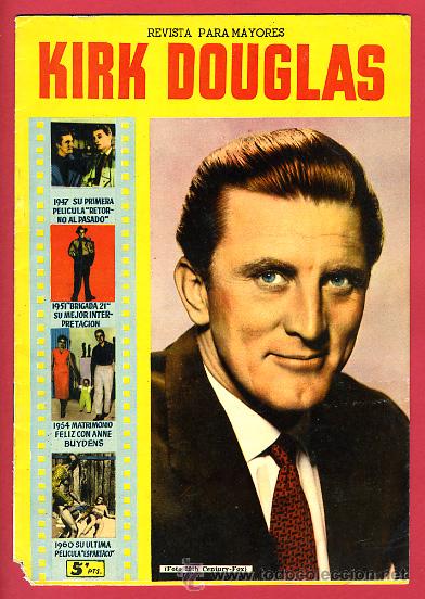 Kino: REVISTA , CINE , KIRK DOUGLAS , ORIGINAL ANTIGUA. FERMA