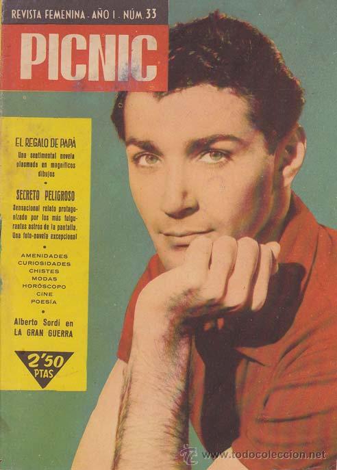 Cinema: VV. AA.. PICNIC. Revista Femenina, n&ordm; 33. Barcelona: Picnic, 1958. 17x24. Cubiertas originales. Revi