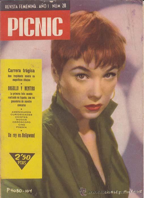 Cinema: VV. AA.. PICNIC. Revista Femenina, n&ordm; 28. Barcelona: Picnic, 1958. 17x24. Cubiertas originales. Revi