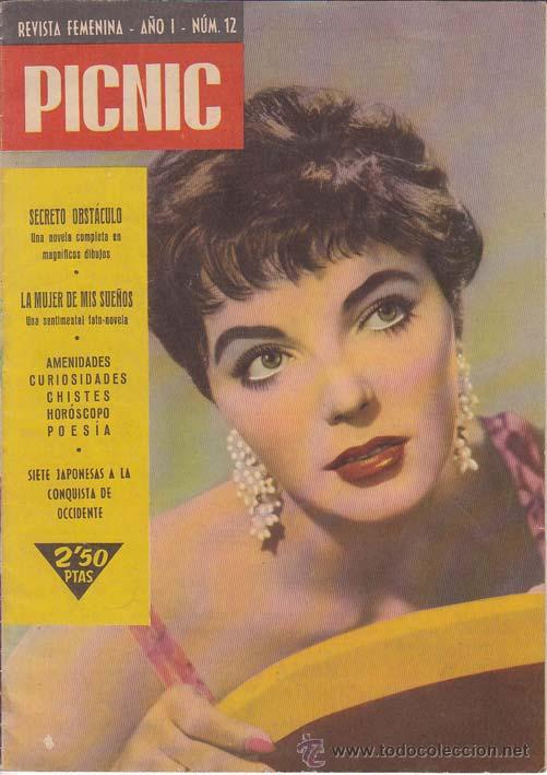 Cinema: VV. AA.. PICNIC. Revista Femenina, n&ordm; 12. Barcelona: Picnic, 1958. 17x23.5. Cubiertas originales. Re