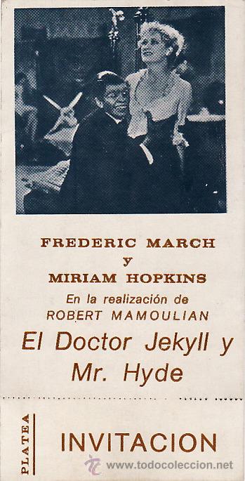 Kino: EL DOCTOR JEKYLL Y MR HYDE - FREDERIC MARCH Y MIRIAM HOPKINS - FACSIMIL