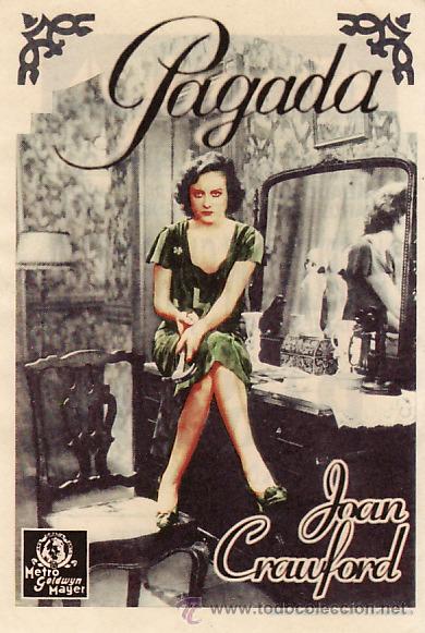 Cine: PAGADA - JOAN CRAWFORD - FACSIMIL - Foto 1