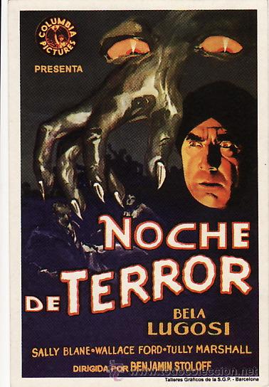 Kino: NOCHE DE TERROR - BELA LUGOSI - FACSIMIL