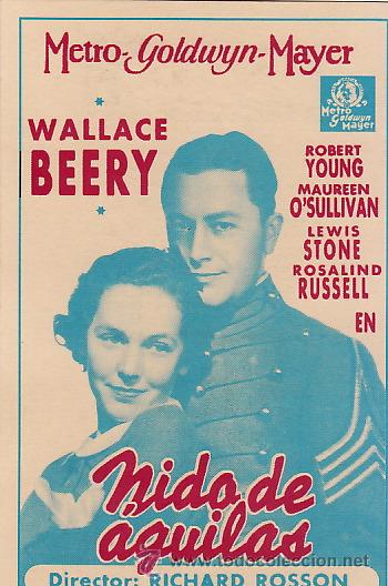 Kino: NIDO DE &Aacute;GUILAS - WALLACE BEERY - FACSIMIL -