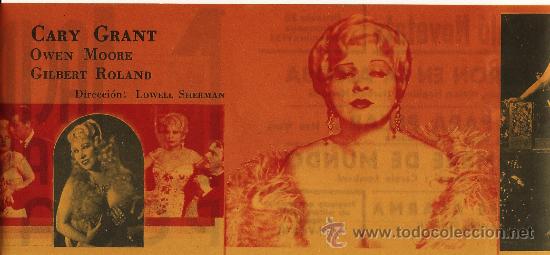 Kino: NACIDA PARA PECAR - MAE WEST , GARY GRANT , OWEN MOORE Y GILBERT ROLAND - FACSIMIL