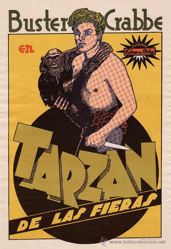 Kino: TARZAN DE LAS FIERAS - BUSTER CRABBE - FACSIMIL