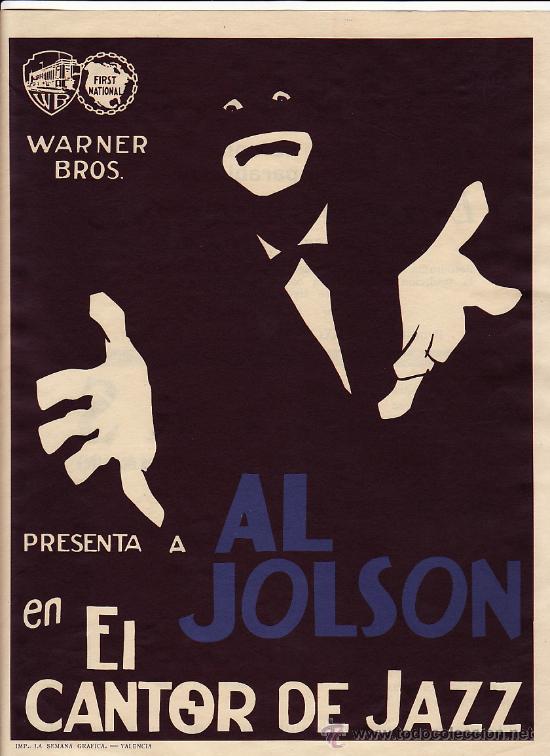 Kino: EL CANTOR DE JAZZ - AL JOLSON - FACSIMIL