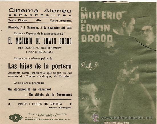 Cine: EL MISTERIO DE EDWIN DROOD - STUART WALKER  - FACSIMIL - Foto 2