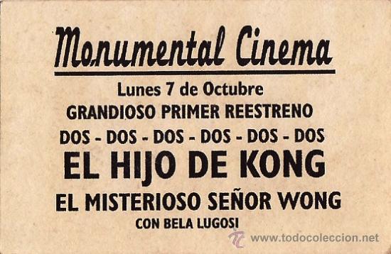 Cine: EL HIJO DE KONG - FACSIMIL - Foto 2