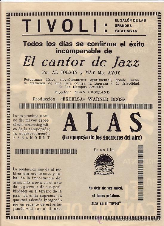 Cine: EL CANTOR DE JAZZ - AL JOLSON - FACSIMIL - Foto 2