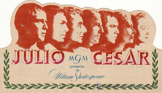Kino: JULIO CESAR - WILLIAM SAKESPEARE -  FACSIMIL - TROQUELADO