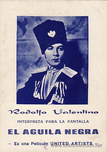 Kino: EL &Aacute;GUILA NEGRA - RODOLFO VALENTINO - FACSIMIL