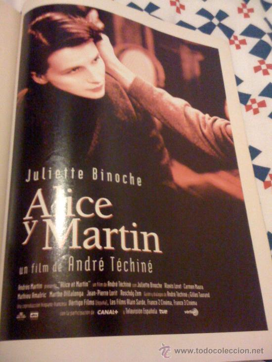 Cine: 'Alice y Martin', con Juliette Binoche. P&aacute;gina de prensa.