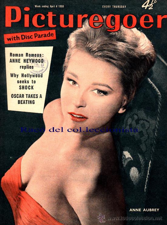 Cinema: REVISTA CINE: PICTUREGOER 4-04- DE 1959.  ANNE AUBREY, JULIE LONDON, JOHN DREW BARRYMORE ...