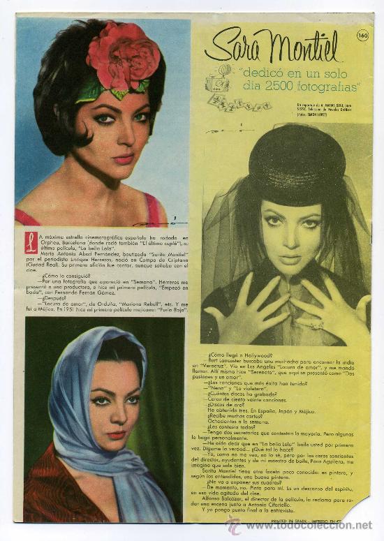 Cine: SARA MONTIEL, en contraportada de SISSI n&ordm; 113.