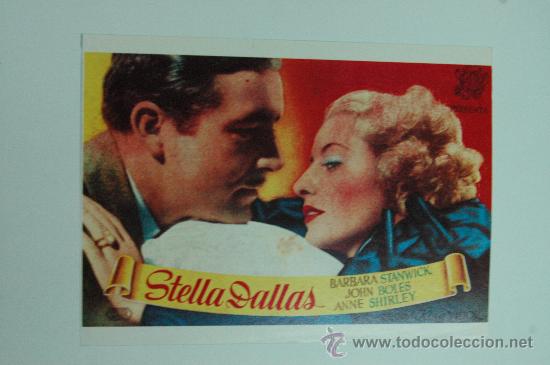 Kino: stella dallas - folleto de mano reproduccion - barbra stanwick