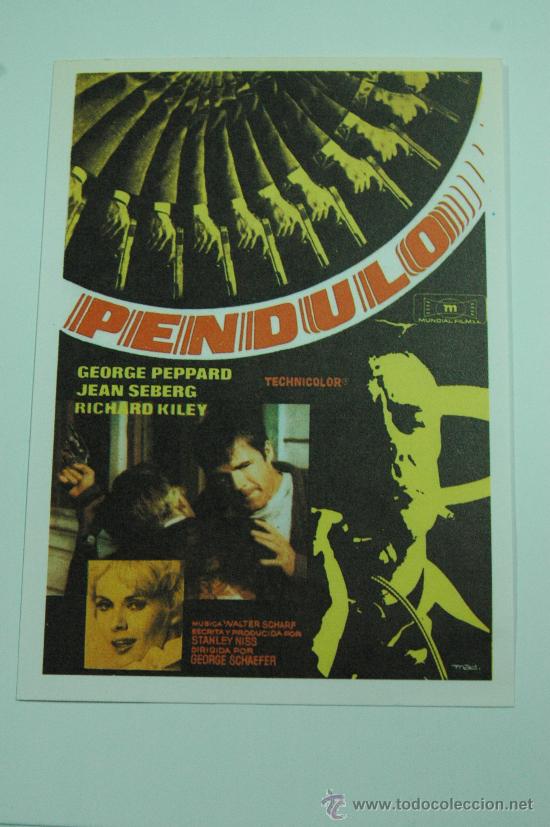 Kino: pendulo - folleto de mano reproduccion - jean seberg george peppard richard kiley