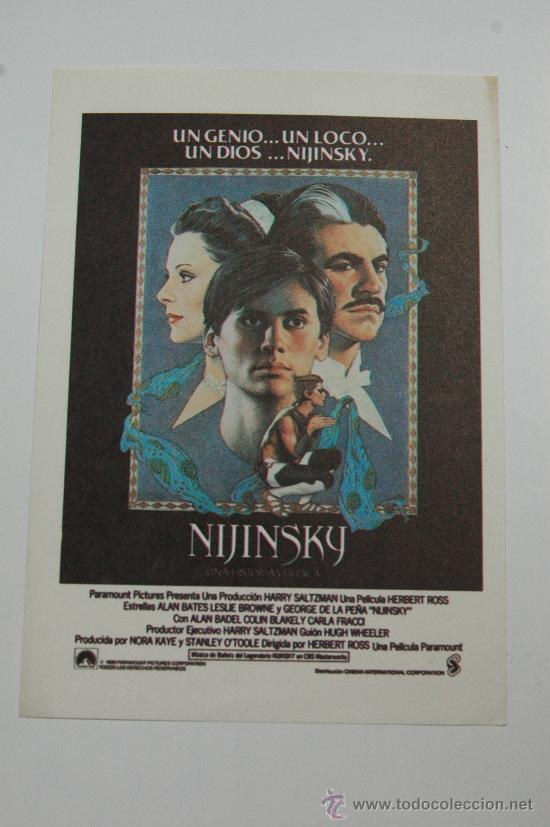 Kino: nujinsky - folleto de mano reproduccion - alan bates