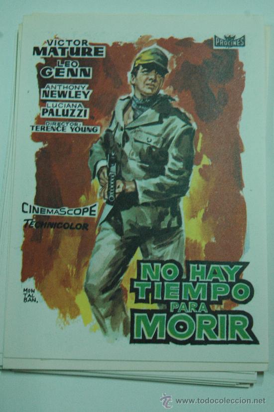 Kino: no hay tiempo para morir - folleto de mano reproduccion - terence young