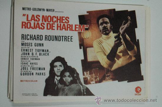 Kino: las noches rojas de harlem - folleto de mano reproduccion - richard roundtree