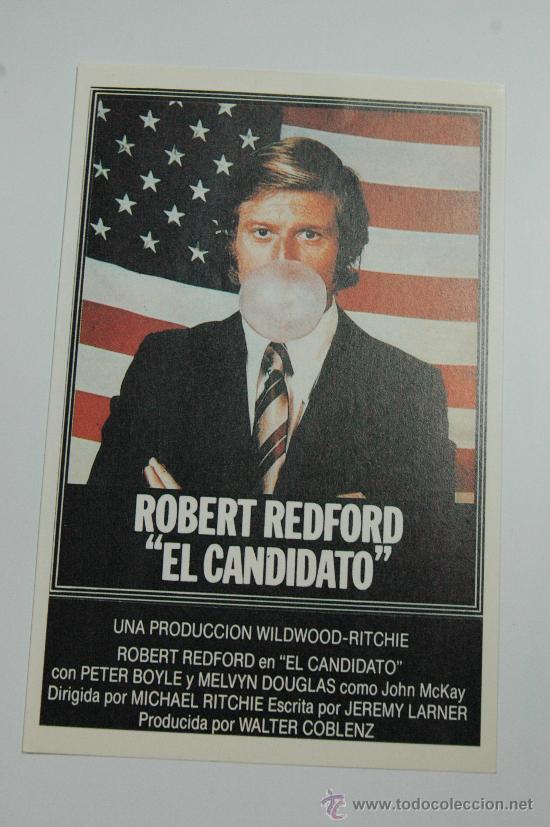 Kino: el candidato - folleto de mano reproduccion - robert redford