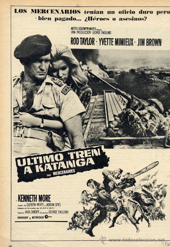 Kino: ULTIMO TREN A KATANGA ROD TAYLOR HOJA REVISTA