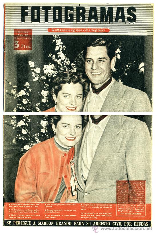 Cine: FOTOGRAMAS N&ordm; 274 DE 1954. ALEXIS SMITH. - Foto 1