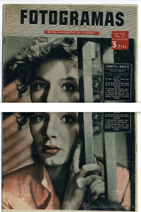Cine: FOTOGRAMAS N&ordm; 306 DE 1954.COSETTA GRECO. - Foto 1