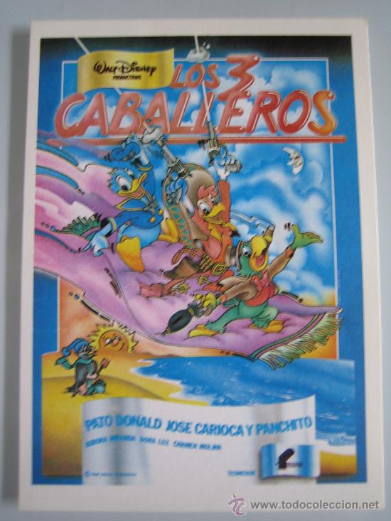 Kino: Los 3 caballeros walt disney - folleto reproduccion