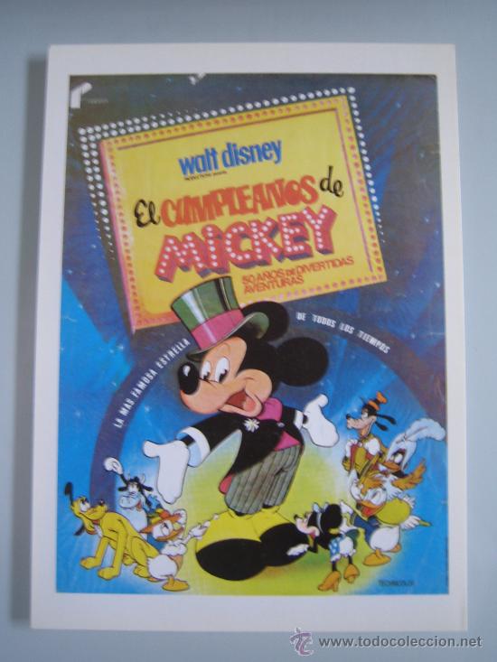Kino: el cumplea&ntilde;os de mickey walt disney - folleto reproduccion