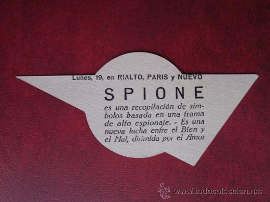 Cine: SPIONE - TROQUELADO - FACSIMIL - Foto 2