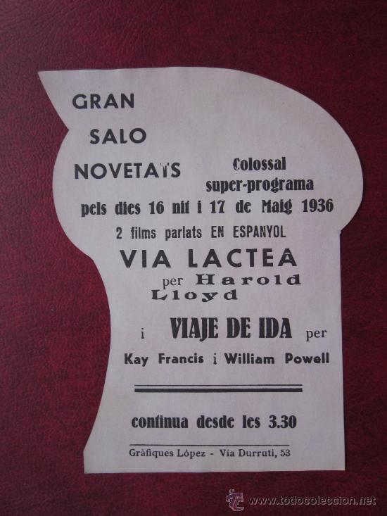 Cine: VIA LACTEA - HAROLD LLOYD - TROQUELADO - FACSIMIL - Foto 2