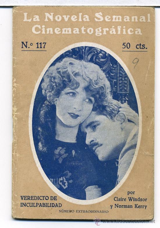 Cin&eacute;ma: VEREDICTO DE INCULPABILIDAD, con Claire Windsor. NOVELILLA.